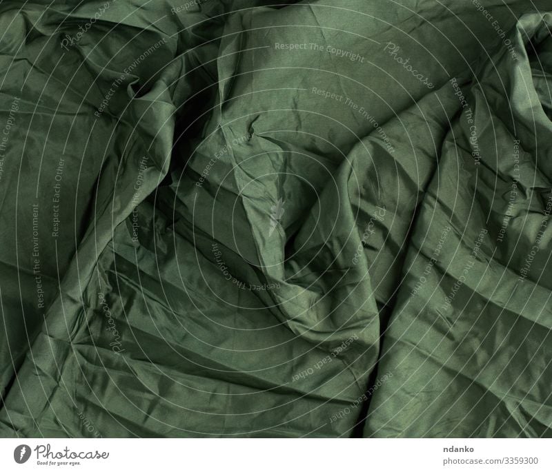 green satin textile fabric Luxury Elegant Design Fashion Cloth Glittering Dark Soft Green Colour Material backdrop background Canvas cream crumpled Curtain