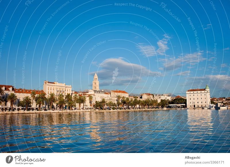 City Skyline of Split in Croatia Vacation & Travel Tourism Ocean House (Residential Structure) Coast Building Architecture Old Historic Blue tower landmark