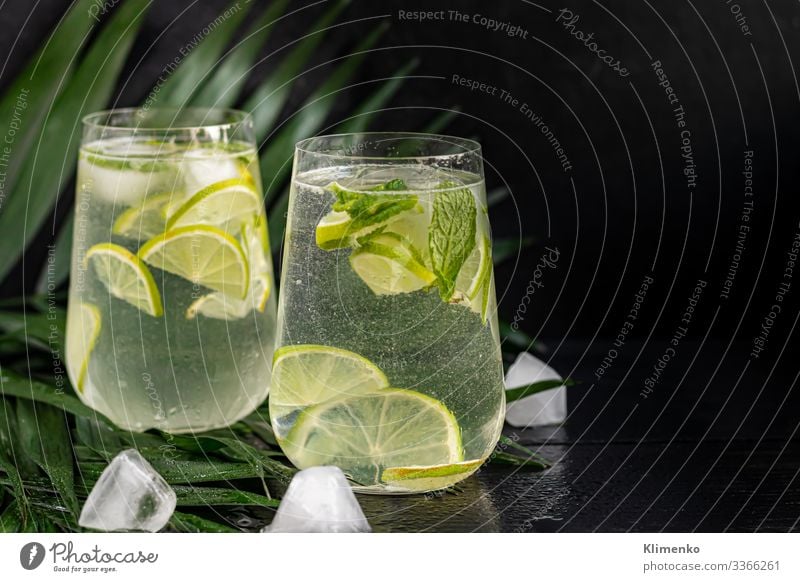 Mojito in a large transparent glass with lime and mint leaves Cheese Apple Dough Baked goods Bread Jam Nutrition Breakfast Summer Decoration Baby Tree Bog Marsh