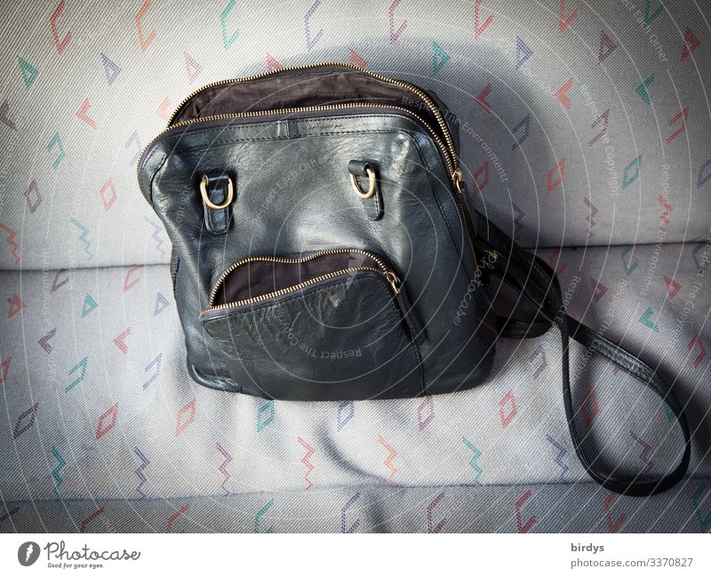 Handbag with human looking face and motive facial expression Face Disappointment Sadness Human likeness grumble Insulted Facial expression grouchy ill-tempered