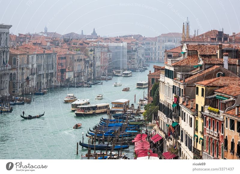 View of the Canal Grande in Venice, Italy Relaxation Vacation & Travel Tourism House (Residential Structure) Water Clouds Town Old town Tower Manmade structures
