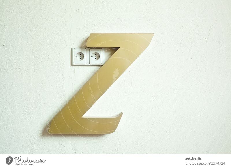 Z Letters (alphabet) single letter Cable Electrician Electronics Infrastructure Schuko Save Socket Connector Electricity power line Energy industry Provision