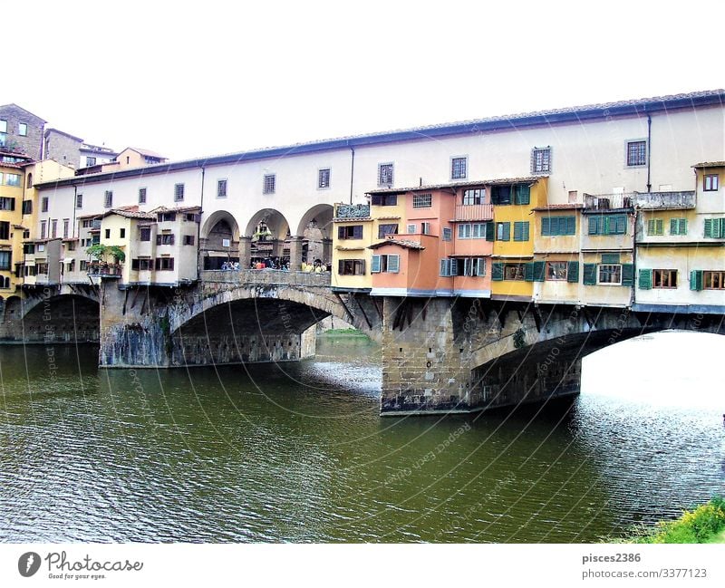 Ponte Vecchio in Florence Vacation & Travel Nature ancient antique Gateway Arch architecture Arno beauty bridge construction culture day Europe European famous