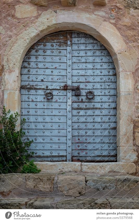 Gate of Venetian castle in Sitia, Crete. Europe Mediterranean Greece Greek Lasithi town old town architecture gate building historical fortress heritage