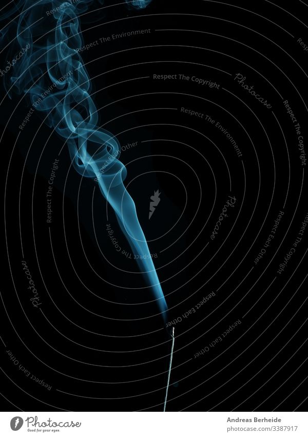 Incense with blue smoke incense elegant backdrop form detail aroma slow science fog horror studio fumigate texture mystery fumes movement wallpaper shot toxic