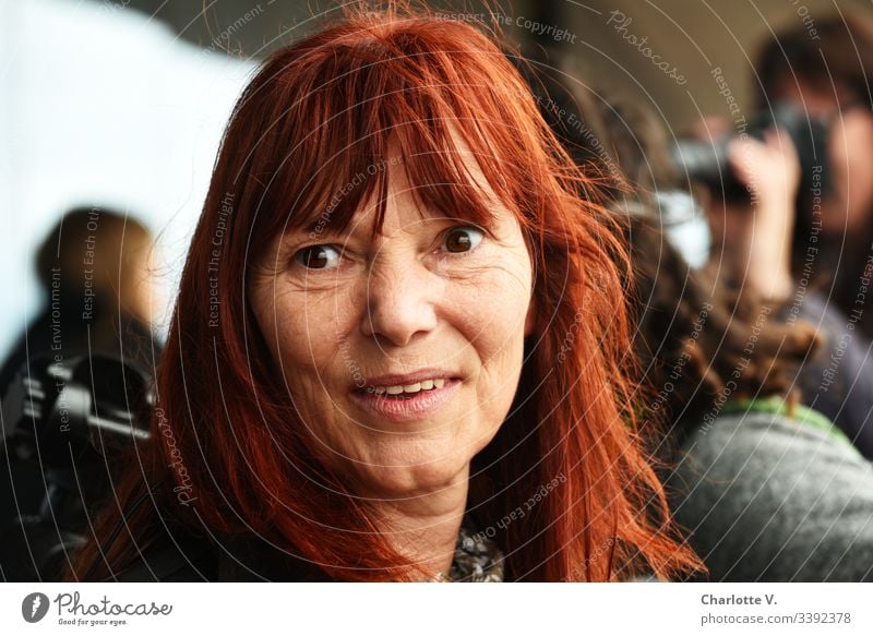 UT HH 2019| Strong woman | redheaded woman smiles and looks into the distance portrait Woman Face of a woman Red-haired Redheads Adults Feminine