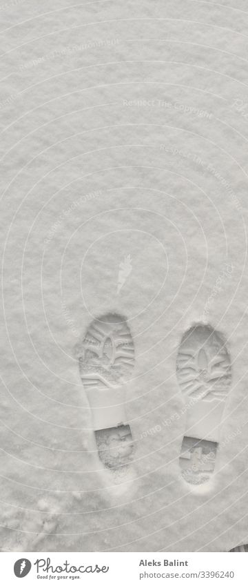 shoe prints in the snow Snow Winter White Cold Boot print Tracks