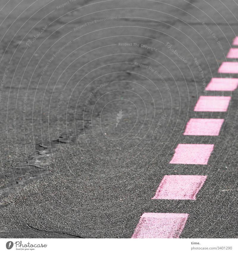 pink runaway Asphalt mark Pink Gray taxiway Airport Stone Runway tempelhofer field Berlin structure squares Uneven Crack & Rip & Tear dent Line