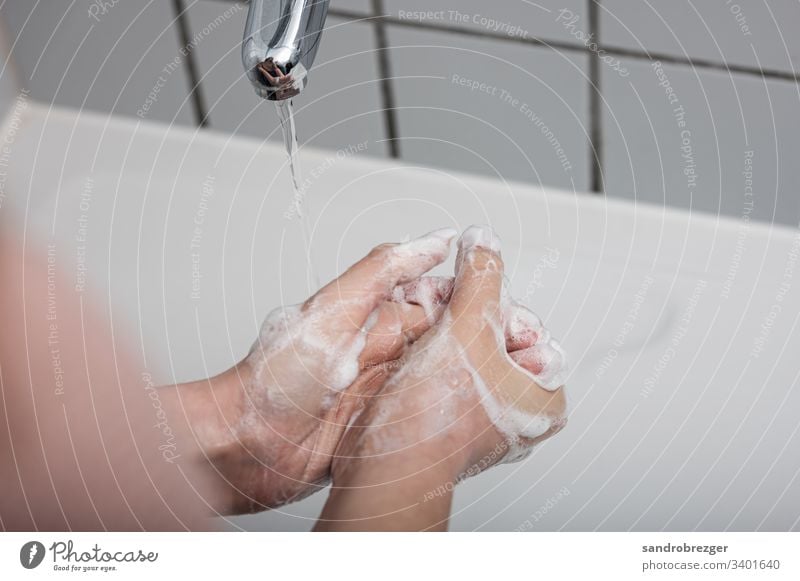 Woman washing hands coronavirus covid-19 Virus Illness pandemic Epidemic Mask guard sb./sth. disposable gloves hand protection Sterile Sick medicine Quarantine
