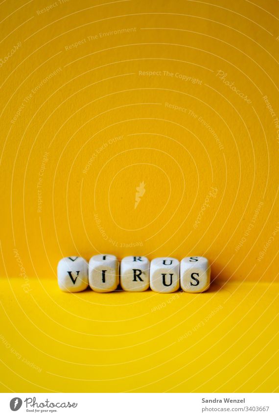 Word from letter cubes, virus Virus Cube Diseases corona Cevit19 Panic pandemic epedemia Vaccinations vaccine deadly curable flu Common cold pox pestilence
