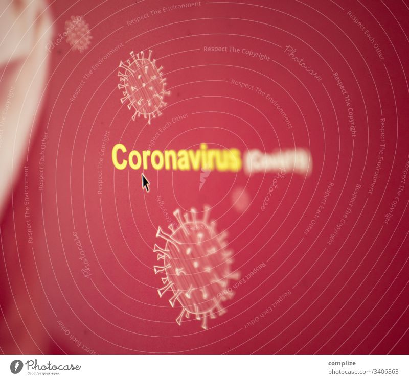 Coronavirus Computer Screen coronavirus covid-19 screen pc Doctor Information cursor Mouse viruses Infection epedemia Epidemic medicine