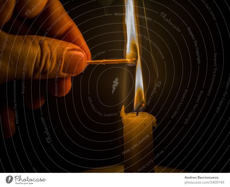 Matches burning to light a candle match strong danger beautiful lit red hot concept heat blue flame head igniting matchstick bright isolated smoke yellow ignite