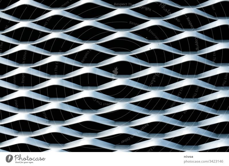 Structure building facade Structures and shapes structure Facade cladding of facades Architecture Pattern Black Silver Metal Honeycomb pattern Waves Undulation