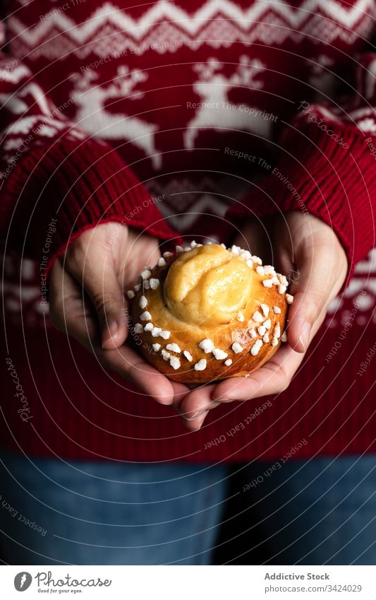 Woman holding homemade buns food bake woman tasty pastry sweet yummy fresh nutrition appetizing eat cook culinary winter season tradition female gastronomy