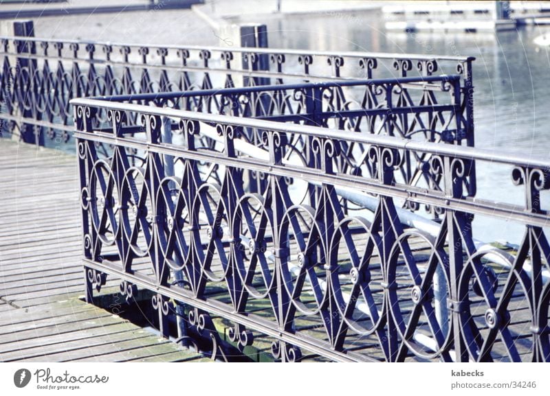 Decorative railing for bridges Footbridge Lake Adornment Steel Bridge Handrail Water Detail
