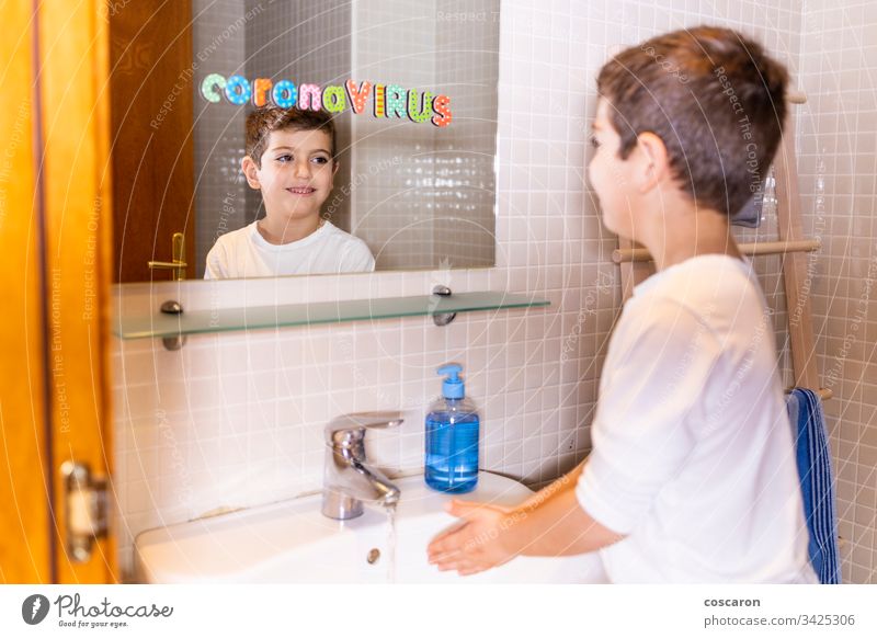 Little kid washing hands. Coronavirus concept. 2019-ncov alcohol bacteria child clean clean up corona corona virus coronavirus covid-19 cute dirty disease face