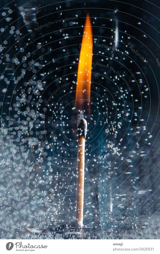Fire under water - Elements Flame Match Water items Illusion Magic Impossible surreal Double exposure Image editing Close-up