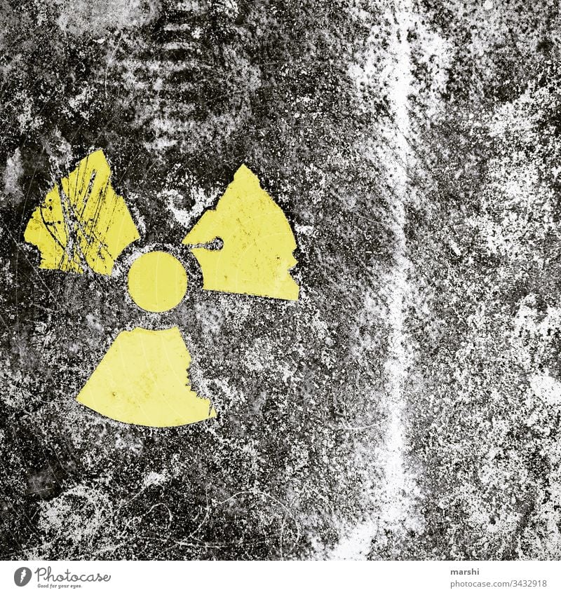 radioactive symbol Yellow Gray urban Abstract Sign Warn peril Healthy Epidemic corona Help
