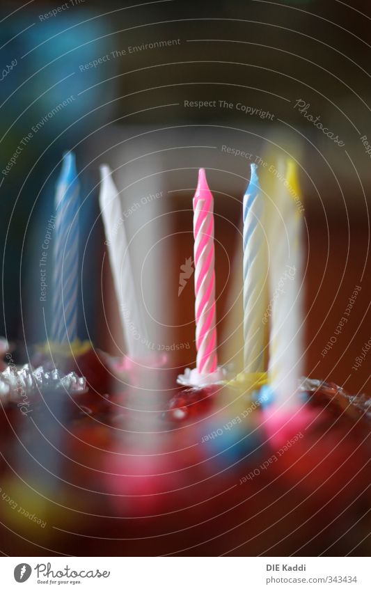 I made it for u Cake Candy Candle Blue Multicoloured Yellow Pink To enjoy Birthday cake Colour photo Interior shot Close-up Pattern Copy Space top Day Light