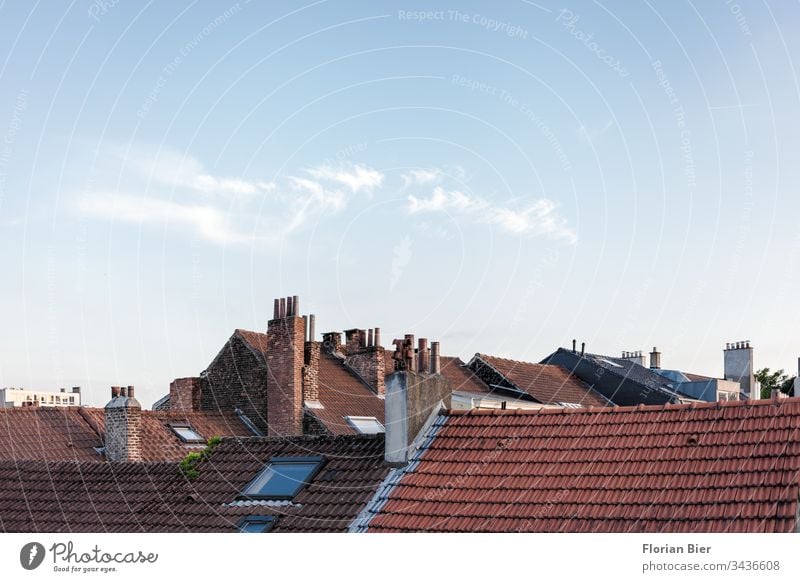 View of the roofs of Brussels in Belgium Capital city Building Window downtown Central Downtown Manmade structures House (Residential Structure) Architecture