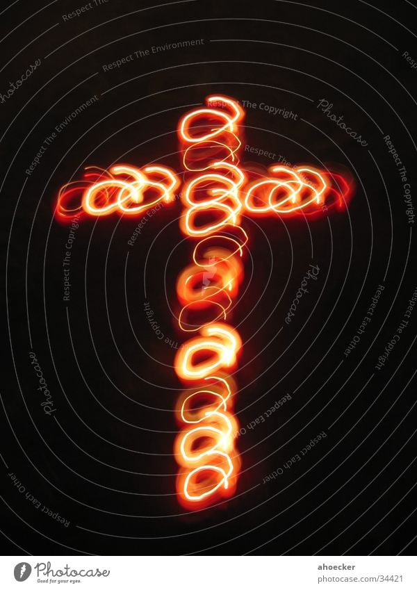 light-cross Red Long exposure Round Candle Back Circle