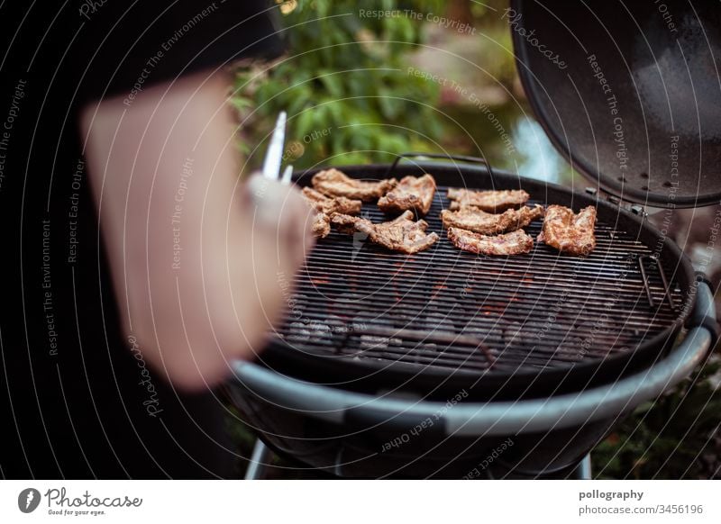 Probably no barbecue season this year. BBQ season Barbecue (apparatus) Exterior shot Meat Grill Steak Charcoal (cooking) Food Dinner Shallow depth of field