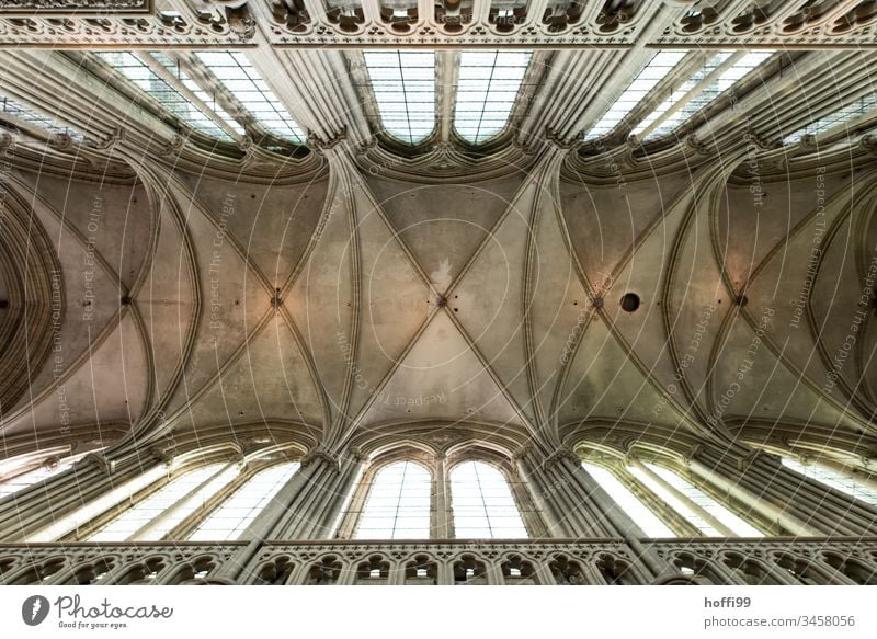 arched ceiling of a church Church Church window Sanctuary church roof Interior shot Religion and faith Window Hope Architecture Glass Christianity