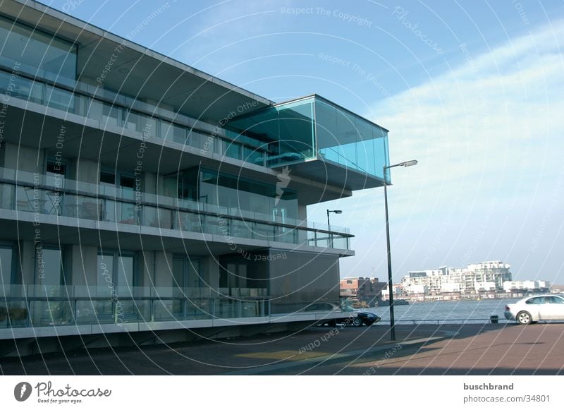 Human Aquarium Design House (Residential Structure) Sky North Sea Amsterdam Netherlands Europe Port City Harbour Architecture Balcony Box Glass