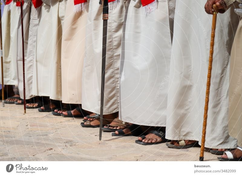 show me your feet. Men's leg Feet Human being Man Toes Adults Barefoot Summer Colour photo Day Stand Masculine Tradition traditionally Arab Oman Sandal Sandals