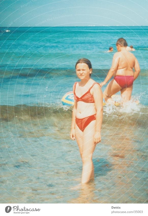 Nicole at the Baltic Sea Child Beach Human being Swimming & Bathing Water Sand Joy Sun