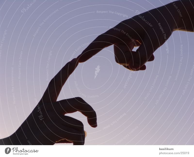 E.T. Hand Fingers Touch Sunset Human being fingertips Date e.t. michelangelo