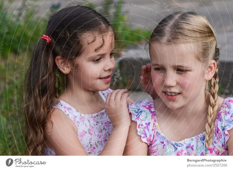 Two sisters play games Sisters Friends mystery children Summer hair