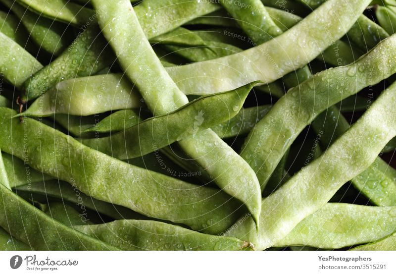 Green beans close-up above view. agriculture background diet farmers market flat bean flat lay food fresh freshness green green beans healthy eating