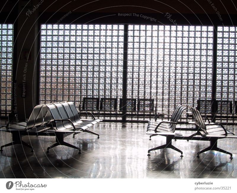 Faro Airport Chair Portugal Architecture Departure lounge Glass Sun