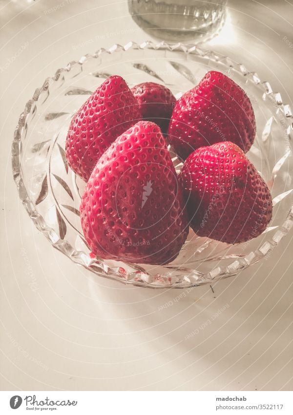 strawberries Strawberry fruit vitamins Snack Nutrition Healthy Food Fresh Delicious Colour photo Vegetarian diet Healthy Eating Organic produce Red Sweet Diet