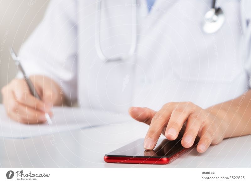 Medical examination and doctor analyzing medical report network connection on tablet screen. analysis background budget business cardiologist cardiology care