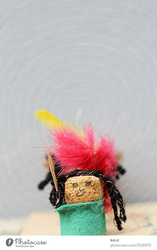 Chief Red Zora Cork Home-made Handicraft Craft materials Native Americans Feather Decoration Leisure and hobbies Toys Kindergarten Playing Handcrafts Creativity