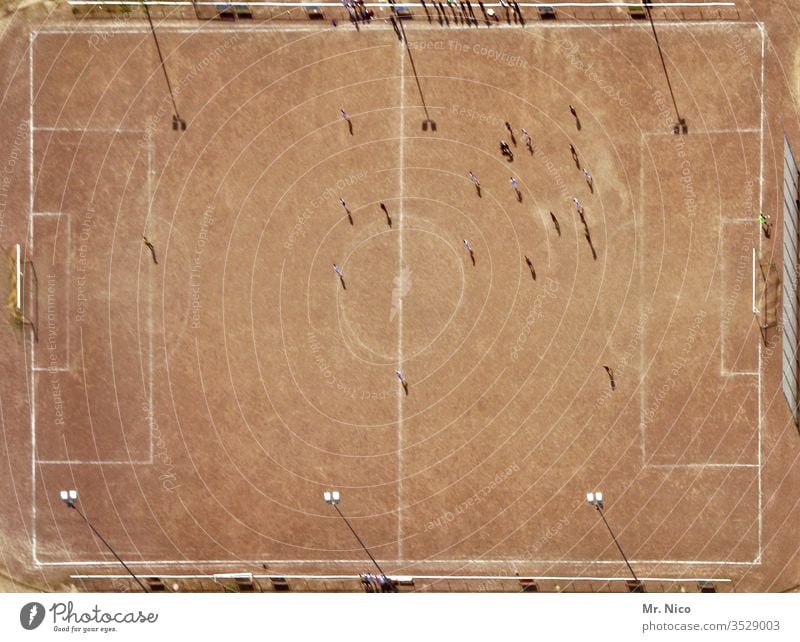 Sports field from above Sporting grounds ash pit Hard court soccer Football pitch Leisure and hobbies Playing field Sporting Complex Ball sports Bird's-eye view