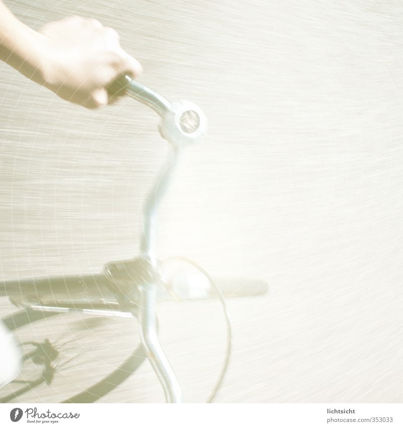 psyclist Leisure and hobbies Trip Cycling Hand Transport Street Lanes & trails Bicycle Driving Haste Blooming Light (Natural Phenomenon) Illuminating Movement