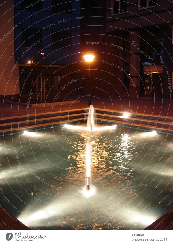lights Night Water fountain Architecture