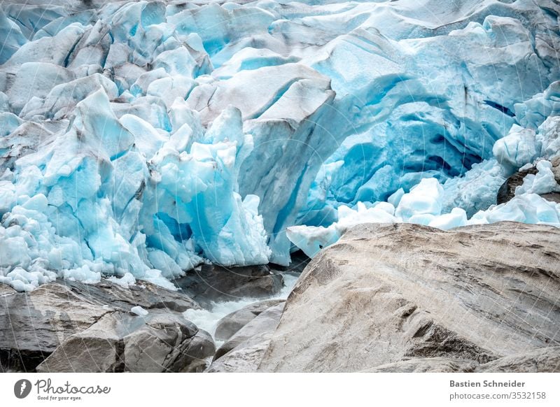 The Nigardsbreen - glacier in the Jostedalsbreen in Norway Hiking Exterior shot Nature Landscape Colour photo Mountain Europe Fjord Glacier Ice Climate change
