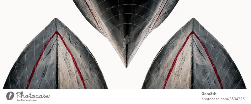 fragment of an old ship on a white background abstract abstraction accent angle architecture black boat bottom close up copy dark design detail duplicated