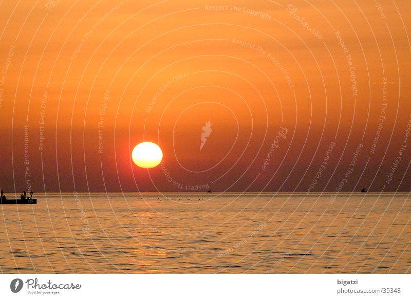 Sunset Ocean Evening sun Caribbean Sea