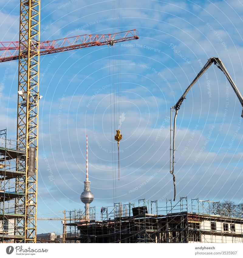 The construction sites of the capital Berlin apartments architecture boom builder building building  industry Business capital cities center city concrete