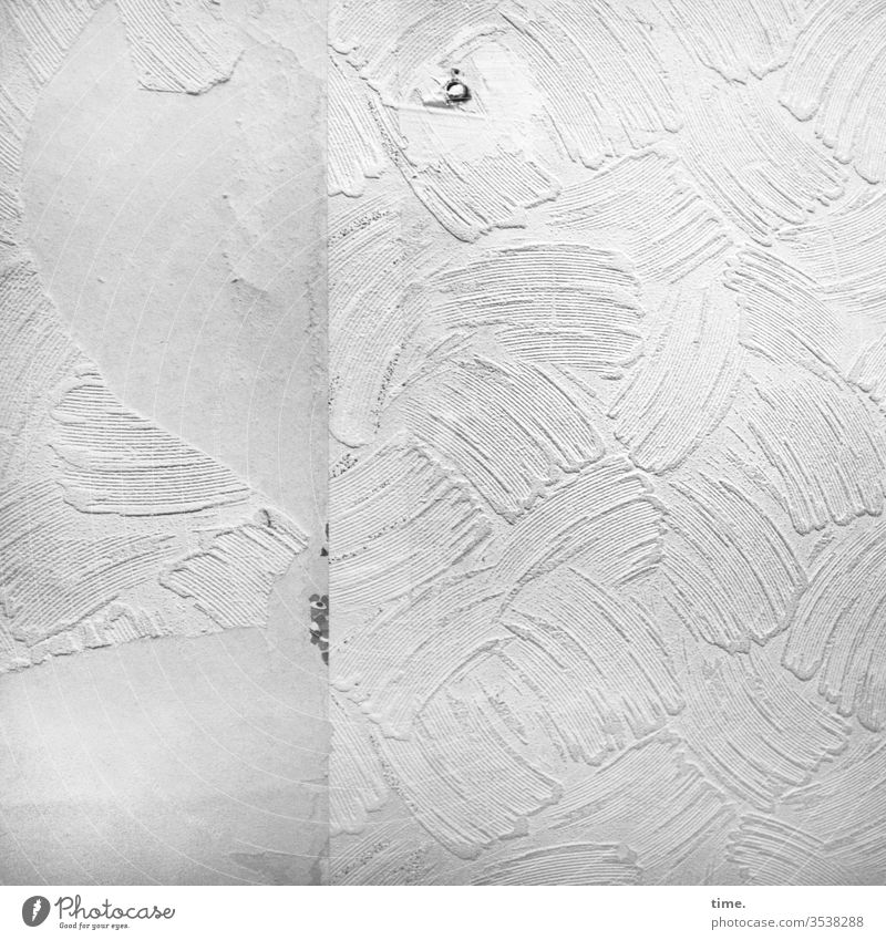 Lifelines #130 Wallpaper Wall (building) Wall (barrier) Stitching Patch Surface Bright lifelines structured wallpaper Old building Remainder renovation case