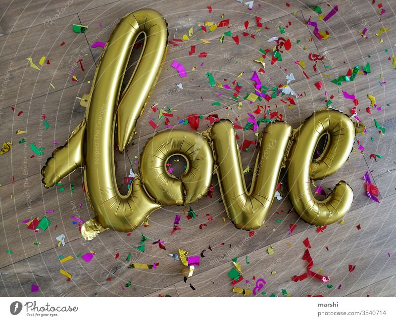 love is everywhere Love Balloon Party Confetti sensation In love Wedding Birthday celebration cute celebrations Declaration of love get married Party mood