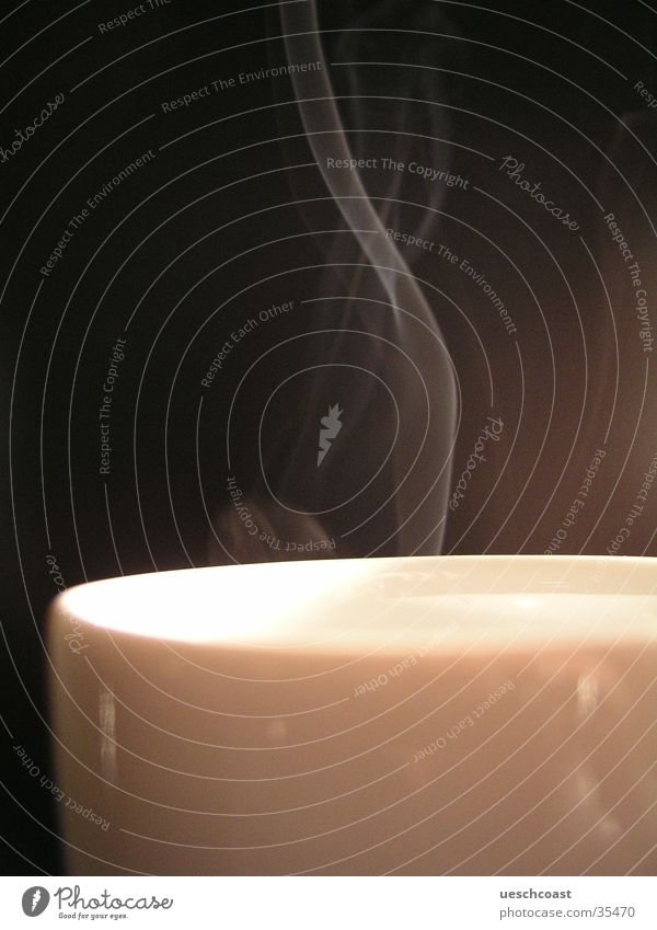 cup Hot White Dark Close-up Smoke Steam coffee Tea