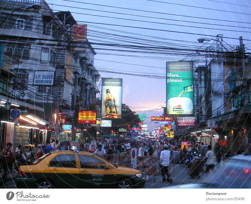 Khao San Road Bangkok Twilight Thailand Neon light Success