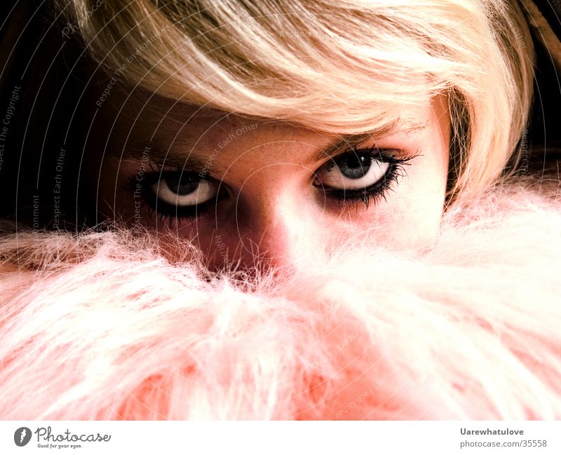 True Romance Blonde Pink Cushion Woman Eyes Looking