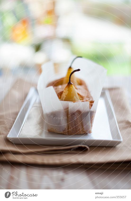 pear cake Fruit Cake Dessert Candy Nutrition Slow food Delicious Sweet Pear Colour photo Interior shot Deserted Day Shallow depth of field